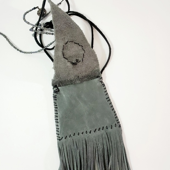 Artisan Hand Stitched Soft Leather Keepsake Bag - Picture 4 of 7